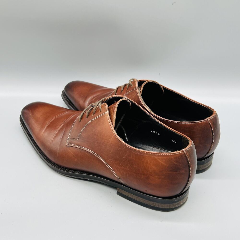 To Boot New York Shoes Mens 8.5 Brown Leather Adam Derrick Derby Oxford Dress - Picture 5 of 11